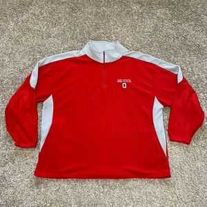 Vintage Ohio‎ State Buckeyes NCAA ProEdge 1/4 Zip Pullover Sweater Men Size 2XL